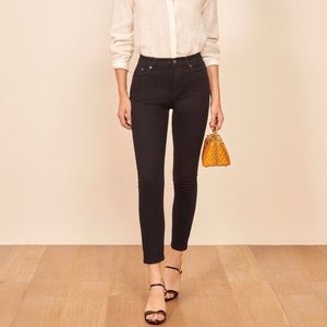 Reformation Women’s High Rise Skinny Crop Jeans - Black - Size 27